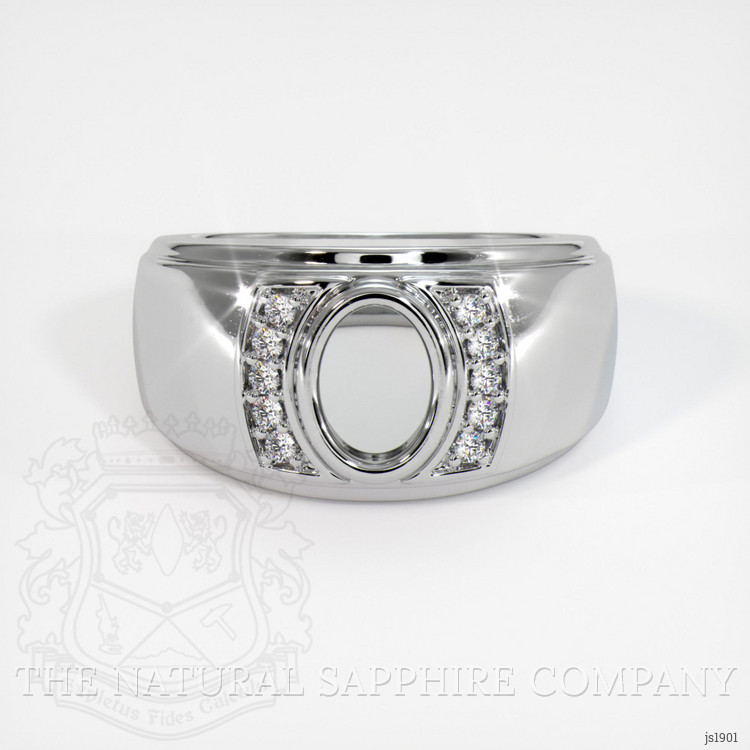 18K White Gold Men's Ring Setting