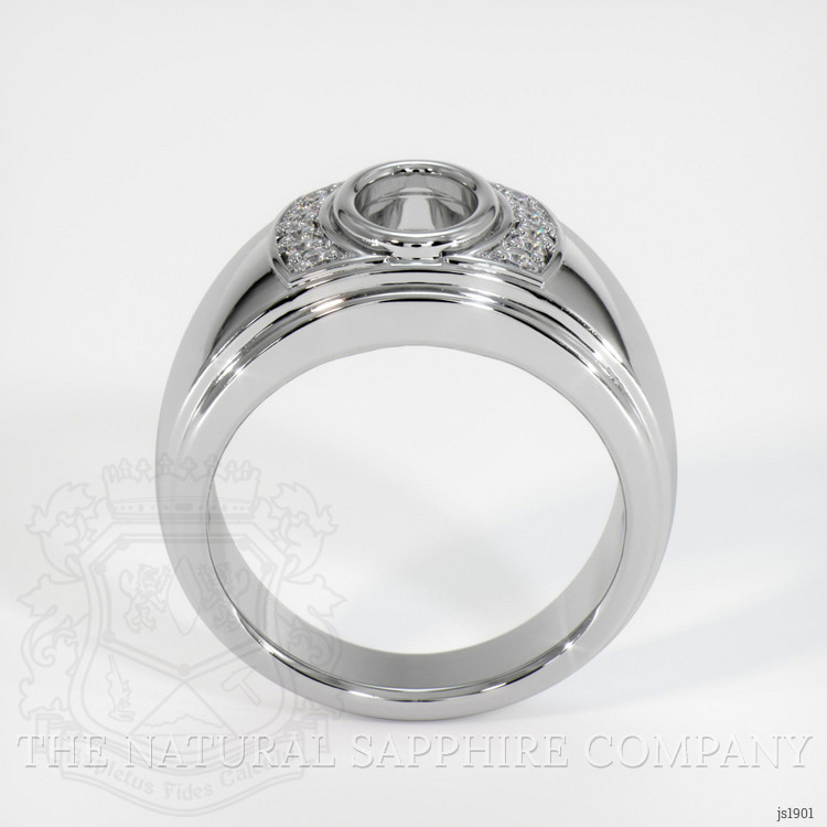 18K White Gold Men's Ring Setting
