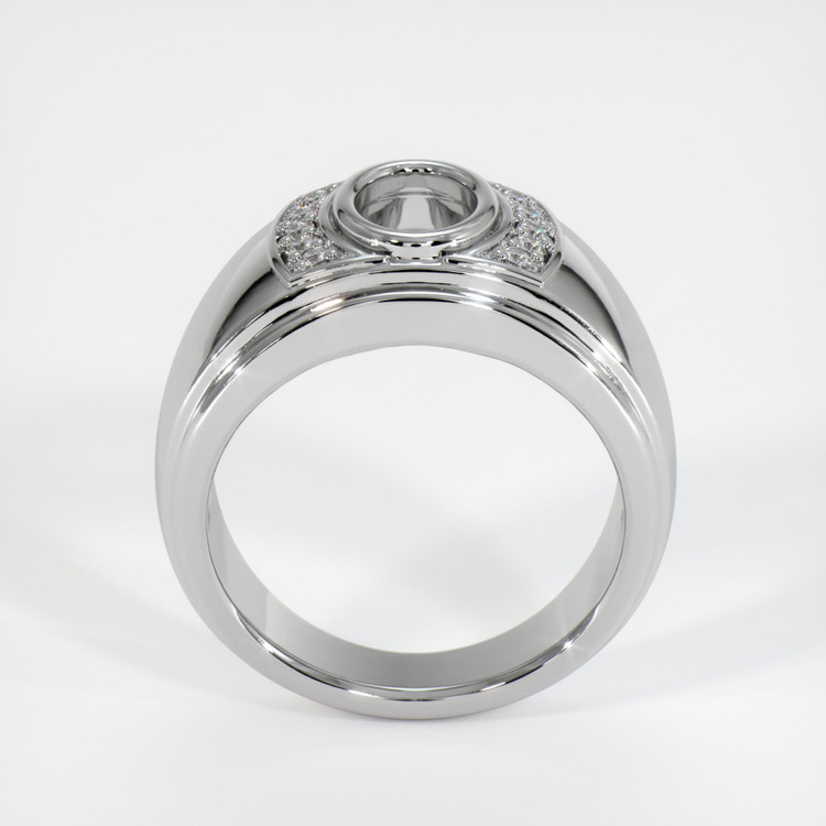 18K White Gold Men's Ring Setting