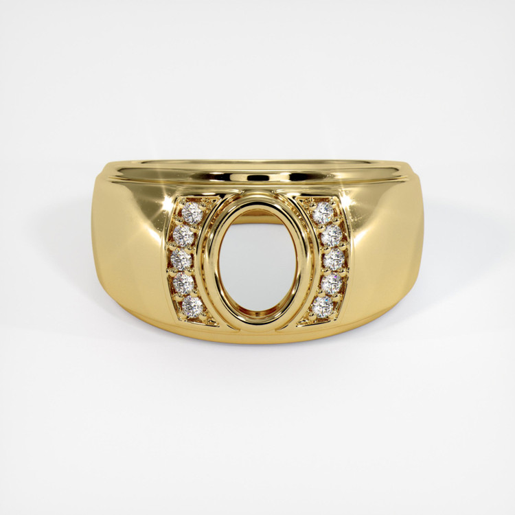 18K Yellow Gold Men's Ring Setting
