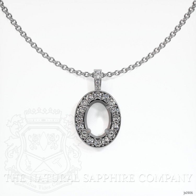 Platinum 950 Pave Pendant Setting