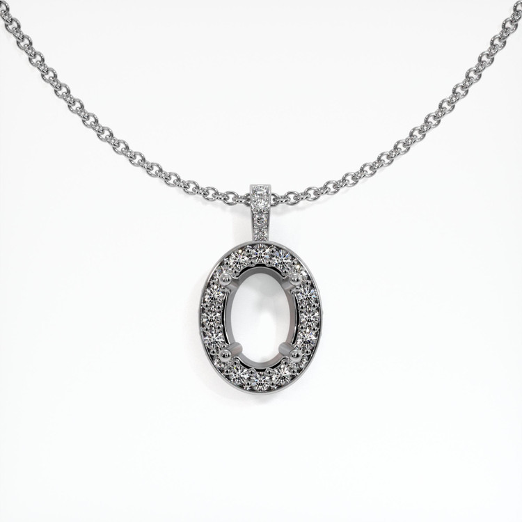Platinum 950 Pave Pendant Setting