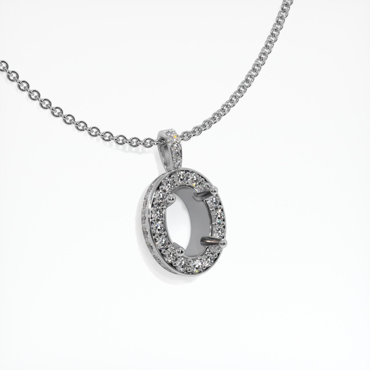 Platinum 950 Pave Pendant Setting