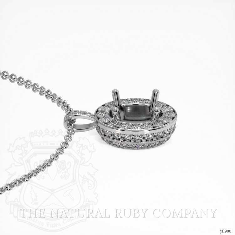 Platinum 950 Pave Pendant Setting