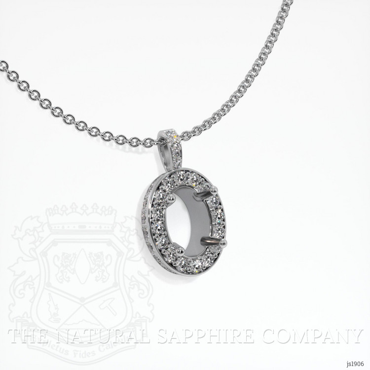 Silver Pave Pendant Setting