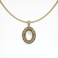 18K Yellow Gold Pave Pendant Setting Video