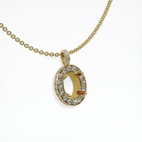 18K Yellow Gold Pave Pendant Setting Image