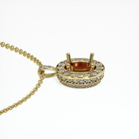 18K Yellow Gold Pave Pendant Setting Image