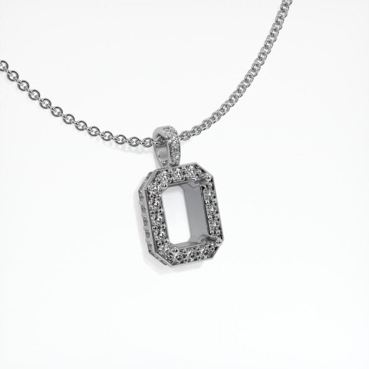 Platinum 950 Pave Pendant Setting