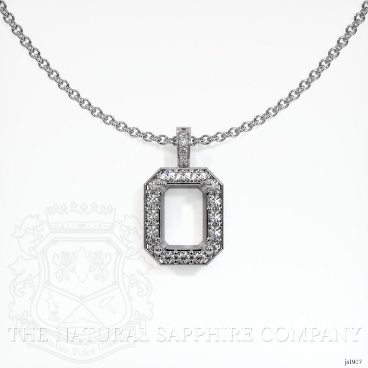 Silver Pave Pendant Setting