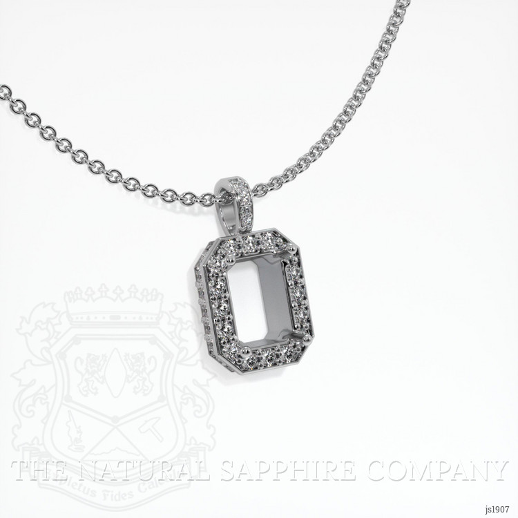 Silver Pave Pendant Setting