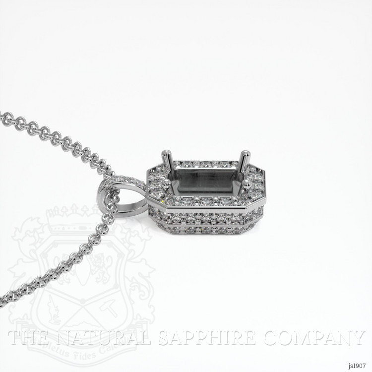 Silver Pave Pendant Setting
