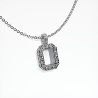 18K White Gold Pave Pendant Setting Image