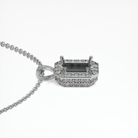 18K White Gold Pave Pendant Setting Image