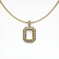 18K Yellow Gold Pave Pendant Setting Video