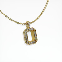 18K Yellow Gold Pave Pendant Setting Image