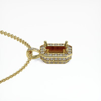 18K Yellow Gold Pave Pendant Setting Image