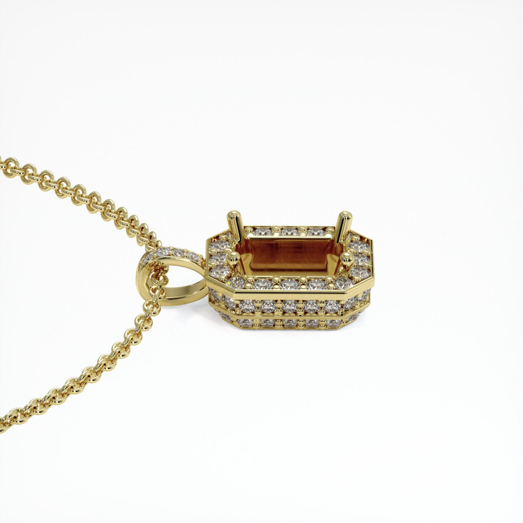 18K Yellow Gold Pave Pendant Setting
