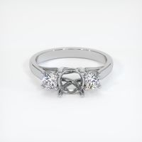 Platinum 950 Three Stone Ring Setting Image