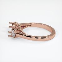 14K Rose Gold Three Stone Ring Setting Image