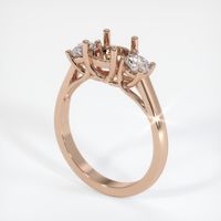 18K Rose Gold Three Stone Ring Setting Video