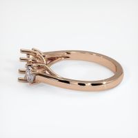 18K Rose Gold Three Stone Ring Setting Image