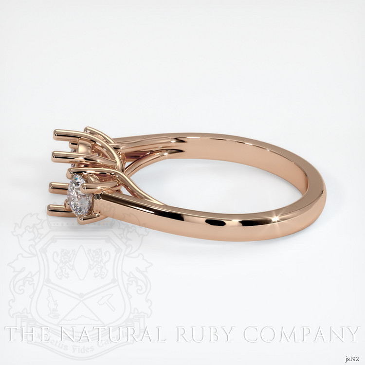 18K Rose Gold Three Stone Ring Setting