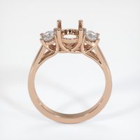 18K Rose Gold Three Stone Ring Setting Image