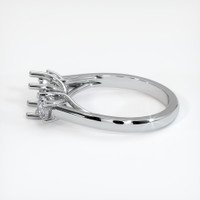 10K White Gold Three Stone Ring Setting Image