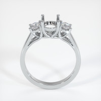 10K White Gold Three Stone Ring Setting Image