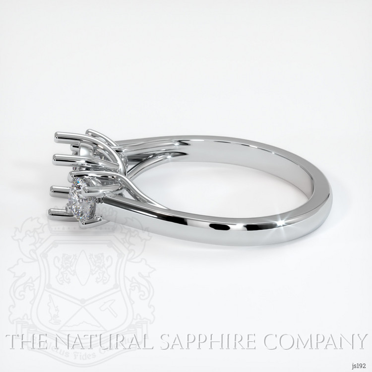 14K White Gold Three Stone Ring Setting