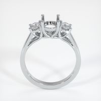 18K White Gold Three Stone Ring Setting Image