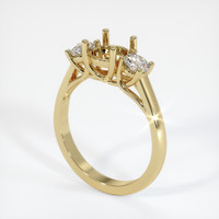 10K Yellow Gold Three Stone Ring Setting Video