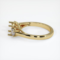 10K Yellow Gold Three Stone Ring Setting Image