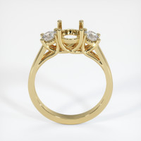 10K Yellow Gold Three Stone Ring Setting Image