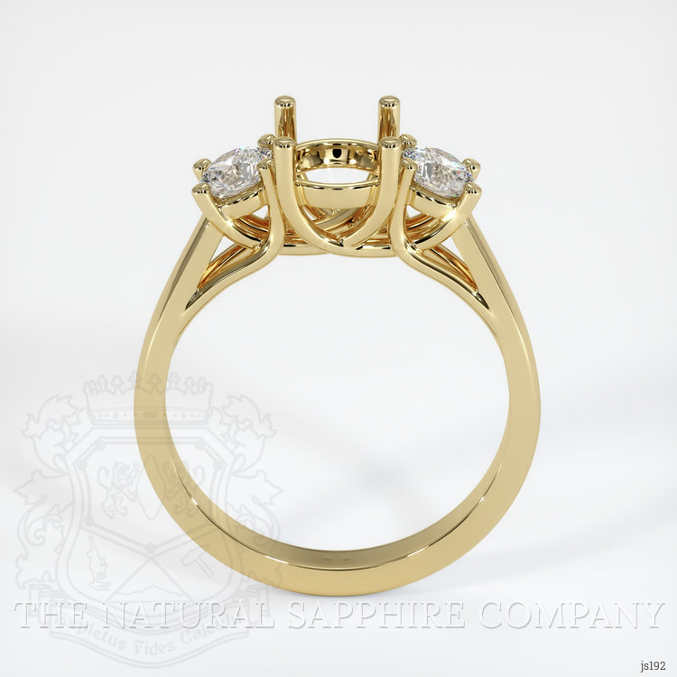 10K Yellow Gold Three Stone Ring Setting