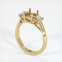 14K Yellow Gold Three Stone Ring Setting Video
