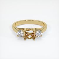 14K Yellow Gold Three Stone Ring Setting Image