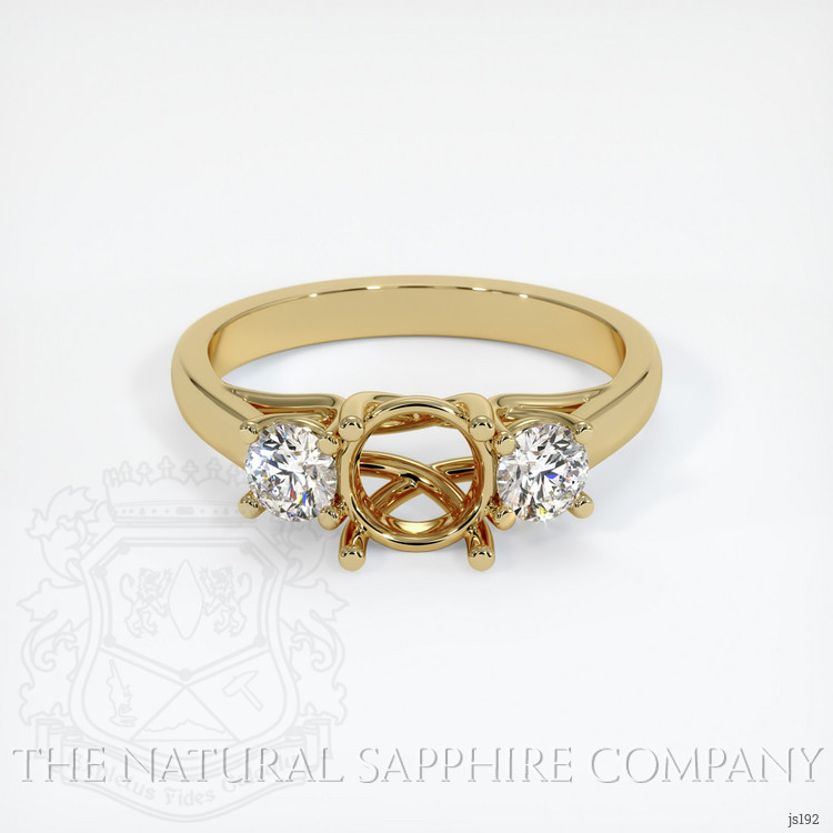 14K Yellow Gold Three Stone Ring Setting