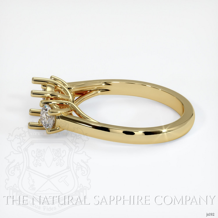 14K Yellow Gold Three Stone Ring Setting