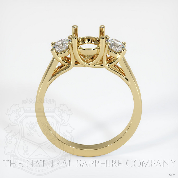 14K Yellow Gold Three Stone Ring Setting