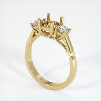 18K Yellow Gold Three Stone Ring Setting Video