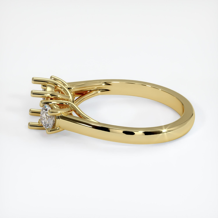 18K Yellow Gold Three Stone Ring Setting