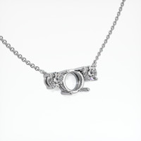 Platinum 950 Accent Stones Necklace Setting Image