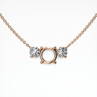 14K Rose Gold Accent Stones Necklace Setting Video