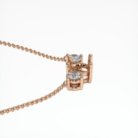 14K Rose Gold Accent Stones Necklace Setting Image