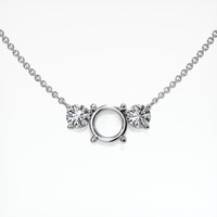 10K White Gold Accent Stones Necklace Setting Video