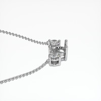 10K White Gold Accent Stones Necklace Setting Image