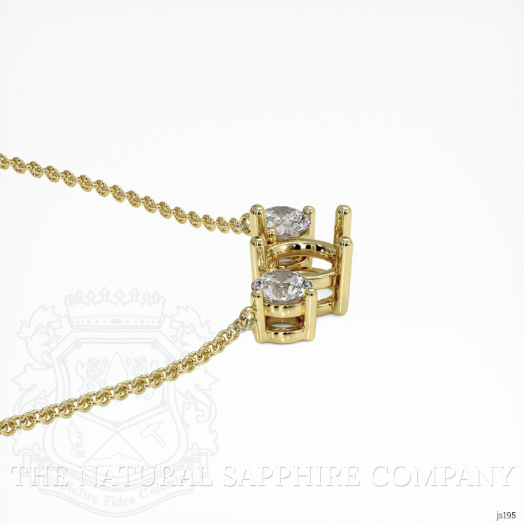 10K Yellow Gold Accent Stones Necklace Setting