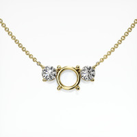 18K Yellow Gold Accent Stones Necklace Setting Video